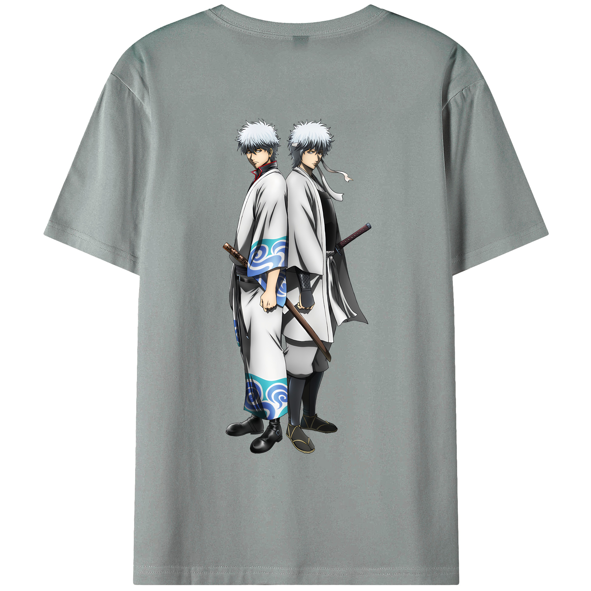 （画像用） ぎんたま 坂田銀時（さかたぎんとき） 神楽 志村新八（しむら しんぱち） GINTAMA Sakata Gintoki Kagura Shimura Shinpachi 綿100％ メンズ半袖Tシャツ（バックプリント） 通気性